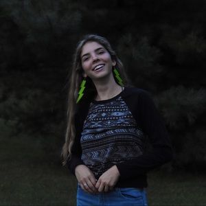 Grey & Black tribal pattern PacSun crewneck